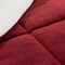 Hastings Home Hastings Home 3 Piece Sherpa/Fleece Comforter Set - Full/Queen - Burgundy 508761TJG - alternate 3